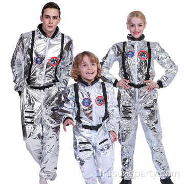 Carnaval Silver Astronaut Cosplay Jumps Suit